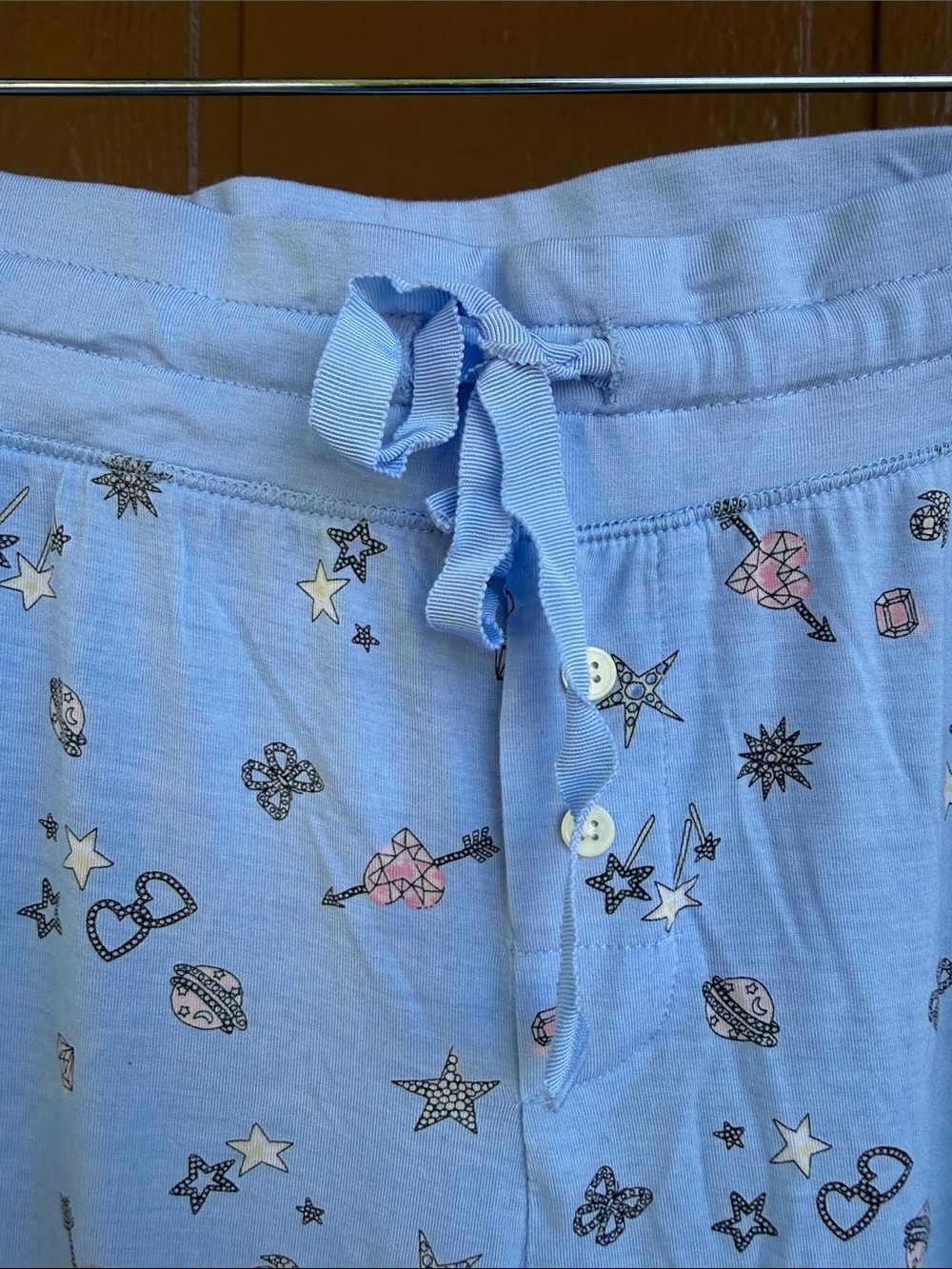 Women's Light Blue Star & Butterfly Pajama Set - Picture 6 of 8